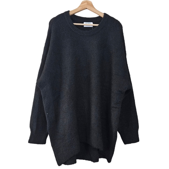 Old Navy Black Oversized Knit Sweater NWT - Picture 2 of 6